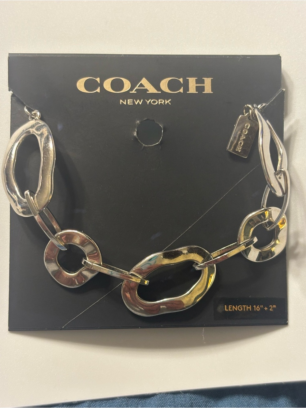 Coach Polished Silver-Tone Oval Link Bracelet - Picture 2 of 4